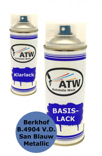 Autolack für Berkhof B.4904 V.D. San Blauw Metallic +400ml Klarlack Set